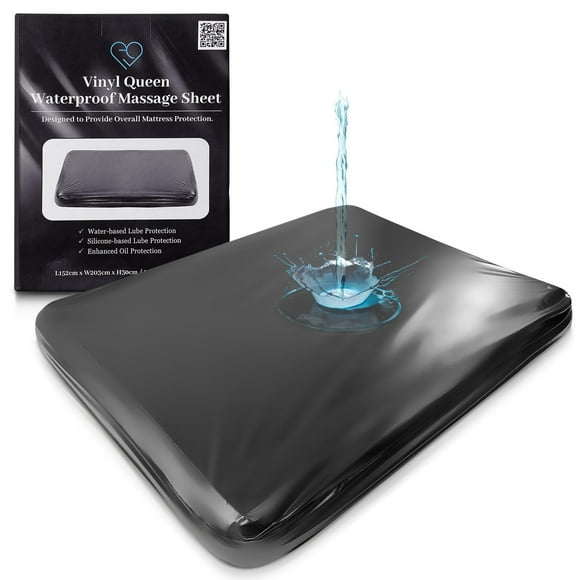 Sábana de masaje ajustable de vinilo impermeable, tamaño queen