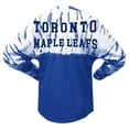 thumbnail image 3 of Unisex Spirit Jersey Blue Toronto Maple Leafs Crystal Half Dye Long Sleeve T-Shirt, 3 of 3