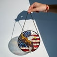 thumbnail image 2 of American Flag Eagle Stained Glass Window Panel, Patriotic Hanging Sun Catcher, 4th of July Decor, USA Veteran Gift, Handmade Glass Art 4320361401, 2 of 4