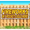 thumbnail image 1 of Fireworks Sky Rockets Sold Here 13 oz Vinyl Banner With Metal Grommets, 1 of 4