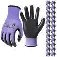 thumbnail image 1 of Guantes de trabajo MANUSAGE XL morados con agarre de nitrilo, 24 pares, 1 of 6