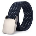 thumbnail image 1 of Men Belt Nylon Fashion Alloy Work Belt Web Belt with Automatic Slide Buckle, 1 of 10