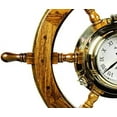 thumbnail image 4 of Nagina International Nautical Porthole Clock Ship Wheel | Roman Numerals (16 Inches), 4 of 5