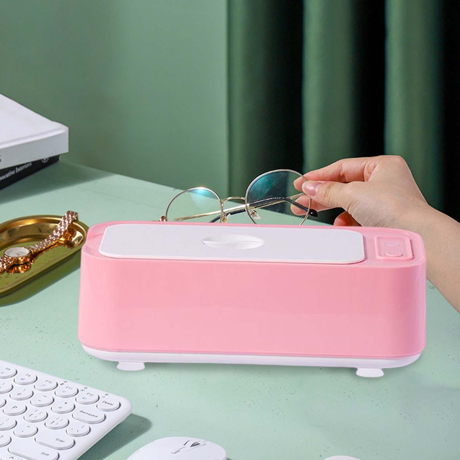 FVDPWYE High Frequency Ultrasonic Jewelry Cleaner Machine White Pink