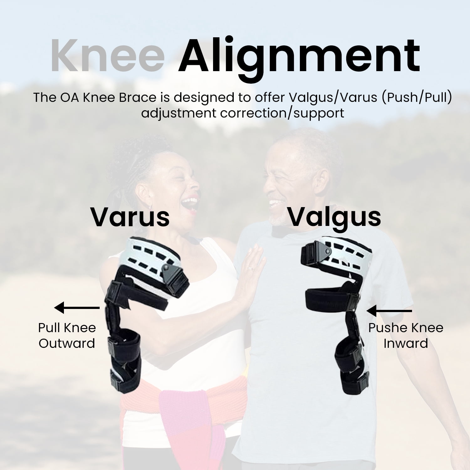 Comfyorthopedic OA Unloader Knee Brace for Osteoarthritis, Bone on Bone Arthritis,  Valgus Varus Offloading Knee Joint Pain & Cartilage Repair Degeneration- Left