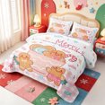 thumbnail image 3 of Manfei Merry Xmas Quilt Full,Modern Christmas Animals Full Bedspread Sets,3pcs,1 Coverlet and 2 Pillowcases, 3 of 7