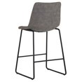 thumbnail image 4 of Sunpan Cal 26" Faux Leather and Steel Counter Stool in Antique Gray (Set of 2), 4 of 7