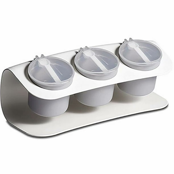 Inicio Fersonation con tapa Suministros de cocina Condimento Jar Sal Caja de almacenamiento de azúcar Fersonation Box Fersonation Box para Fersonation Pot (Blanco) LingWen 8390614655461