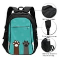 thumbnail image 3 of Balery Cute Cat Paw And Dog Print USB Charging Backpack for Men and Women - Water-Resistant, Anti-Theft Laptop Backpack with USB Port for Travel, Work, School, and College, 3 of 7