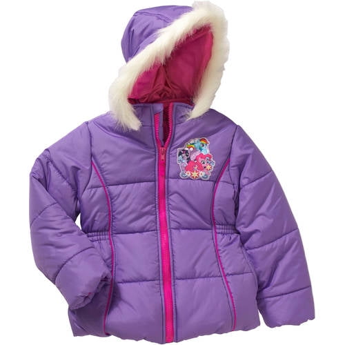 girls purple puffer coat