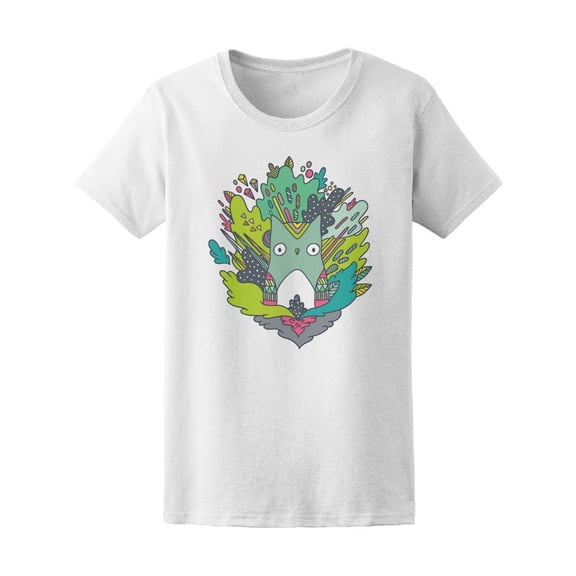 Abstract Owl With Doodles Tee Women's -Image by Shutterstock
