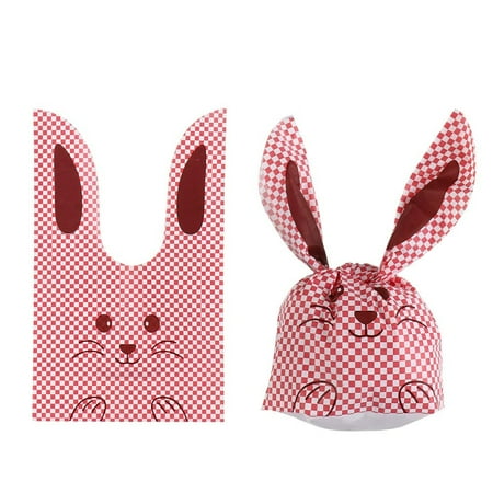50PCS Gifts Bunny Ear Storage Pocket Rabbit Cookie Bags Candy Bag Biscuit Package Easter Rabbit 3