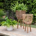 thumbnail image 4 of Sagebrook Home S/2 Jardinières en Osier 10/12 Pouces, Naturel, 4 of 4