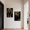 thumbnail image 3 of ZHONGYUTONG 2 Piece African American Wall Art Black Woman Pictures Red Girl Bedroom Wall Decor Afro Women Canvas Prints Female Home Room Decor Framed (11.00" x 14.00" x 2PCS), 3 of 4