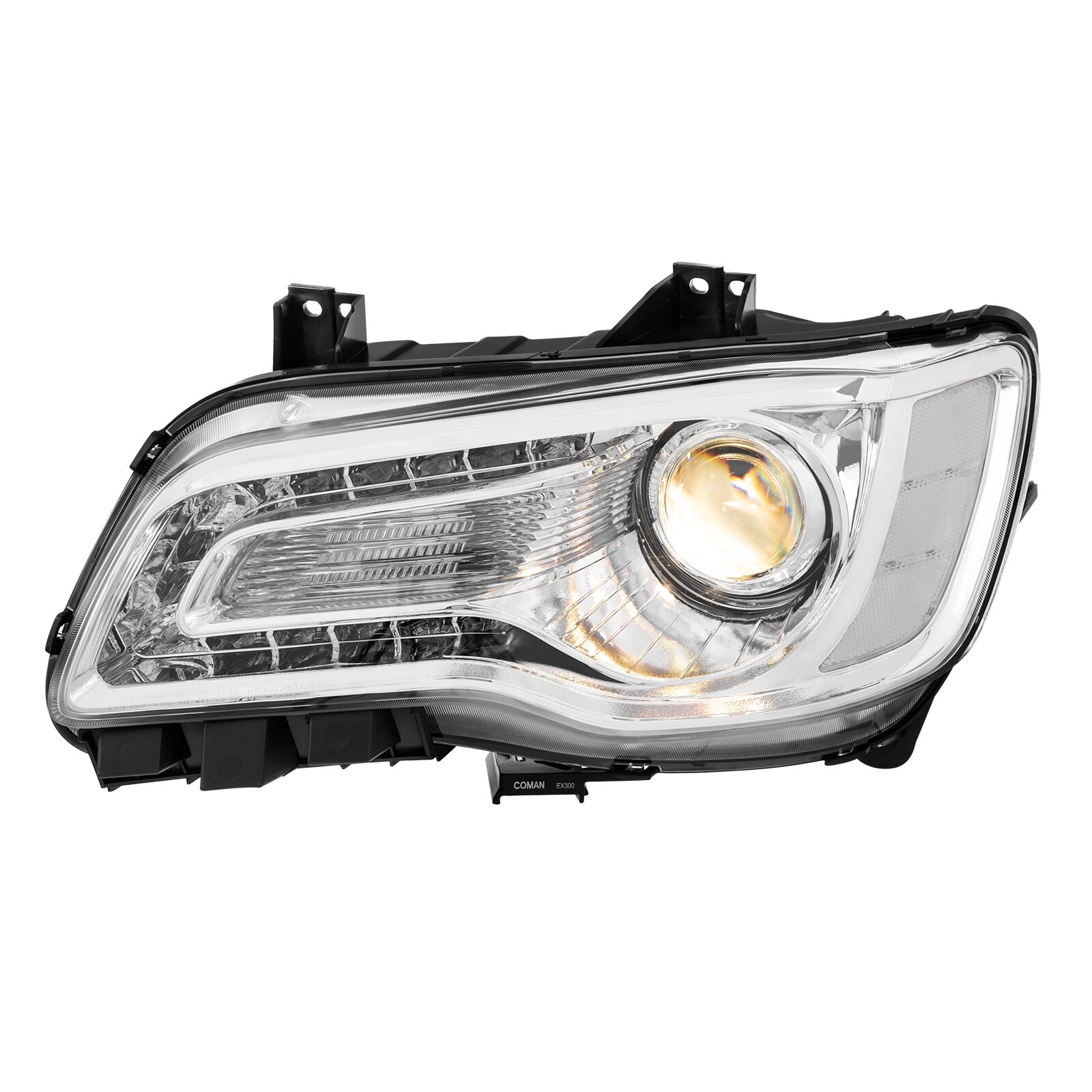 MOSTPLUS For 2011-2023 Chrysler 300 LED DRL Projector Chrome Clear Headlights LH & RH