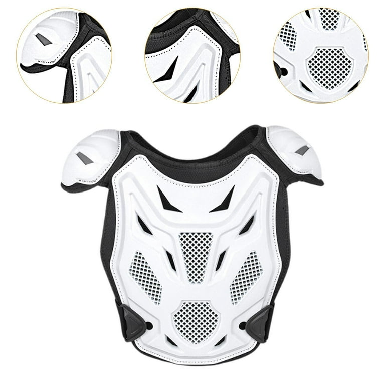 Tnarru Kids Motorcycle Chest Protector Lightweight Multipurpose Body Vest Dirt Bike Gear for Skateboard Boys Girls Child white Walmart