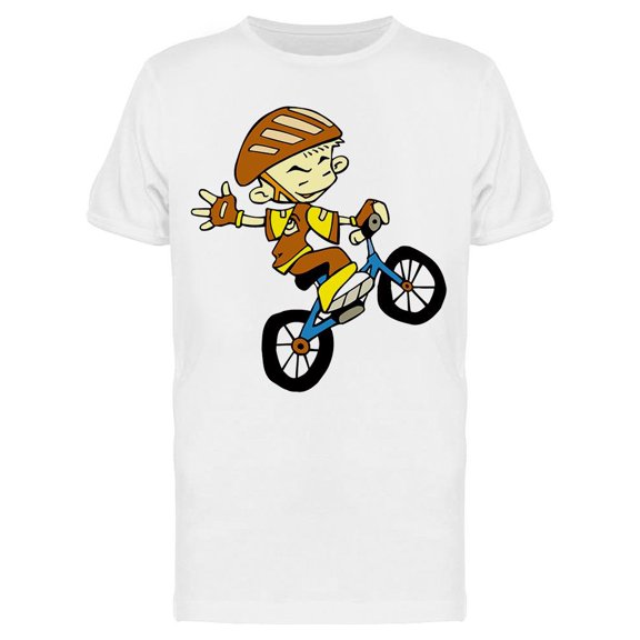 Kid Doing A Wheelie T-Shirt Men -Image by Shutterstock, Male 3X-Large