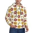 thumbnail image 2 of Pofeuu Sunflowers And Skull Print Mens Casual Hooded Collar Drawstring Hoodies Pullover Sweatshirts Casual Long Sleeve Shirts-3X-Large, 2 of 7