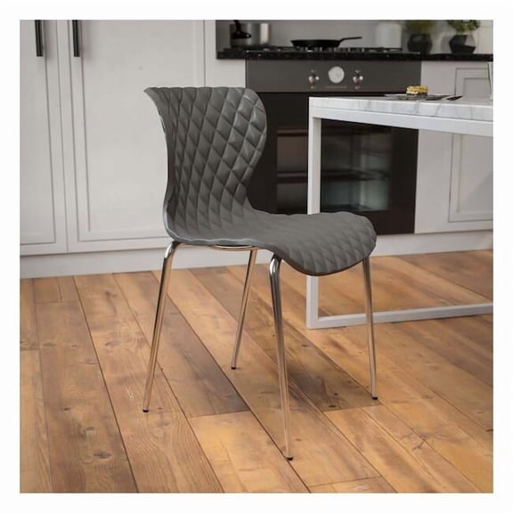 Flash Furniture Contemporary Chair, 18", Gray LF-7-07C-GRY-GG