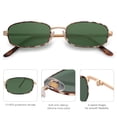 thumbnail image 3 of Gafas de Sol SOJOS Y2k Rectángulo Estrecho SJ1187 Carey/Verde, 3 of 5
