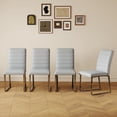 thumbnail image 2 of 4-Pack Heavy-Duty Office & Dining Chairs: 2.1" Thick Cushion, Iron Frame, Durable PU Leather, Perfect for Home or Office Use, 2 of 9
