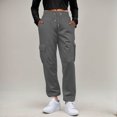 thumbnail image 2 of Mepaouo Women High Waisted Wide Leg Cargo Pants Drawstring Baggy Joggers Pants with Pockets(Grey,S), 2 of 5