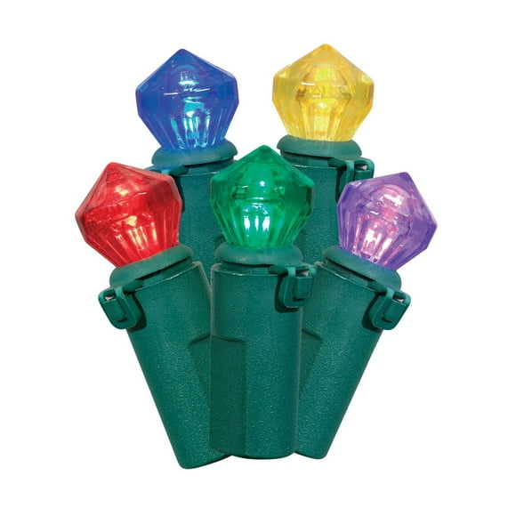 Holiday Time 20-Count Multicolor LED Crown String Christmas Lights, 43.2'