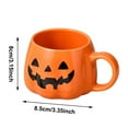 thumbnail image 2 of Halloween Pumpkin Mug 12oz - Cute Ceramic Coffee Cup with Smiling Lantern Face - Fun Trick or Treat Themed Drinkware for Hot Chocolate, Tea & Coffee - Gift for Adults & Kids, 2 of 8