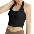 thumbnail image 1 of Sonducket Ropa interior Inalámbrico Seguro La correa para el cuello Sujetadores delgados de una pieza para el pecho Cómodo Correr Montar Ir de Camisetas sin mangas Negro S, 1 of 6