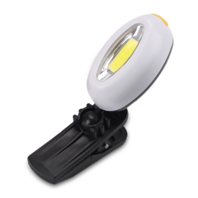 relayinert Mini Lampe à Chapeau pour Randonnée Clip LED Portable Sécurité à Piles Éclairage Extérieur de Nuit Blanc 1Ensemble