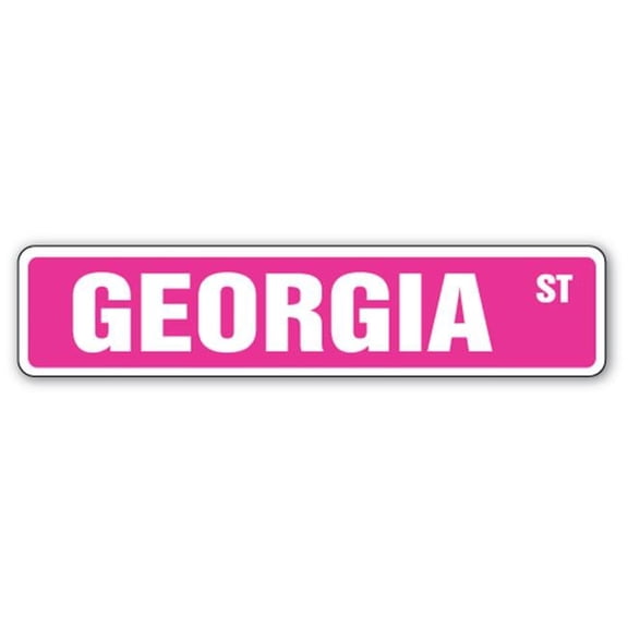 GEORGIA Street Sign Childrens Name Room Sign | Indoor/Outdoor |  18" Wide