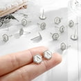 thumbnail image 3 of TURANDOSS Initial Earrings for Women S925 Sterling Silver Post Gold Plated Cute Earrings Hypoallergenic Hexagon Stud Earrings for Women Earrings for Women Jewelry, 3 of 5
