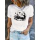 thumbnail image 1 of Women's Fashionable Abstract Duck Print T-Shirt - Casual Round Neck Short Sleeve, Comfortable Polyester Blend, Ideal for Summer, Duck T Shirt, 1 of 6