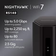 thumbnail image 2 of Router NETGEAR Nighthawk WiFi 7 RS140 de doble banda de 5,0 Gbps, 2 of 8