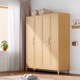 thumbnail image 3 of Armario nórdico de madera maciza, armario de almacenamiento de montaje de estilo japonés, armario para el hogar, dormitorio, cama y desayuno, muebles de dos puertas sl, 3 of 4