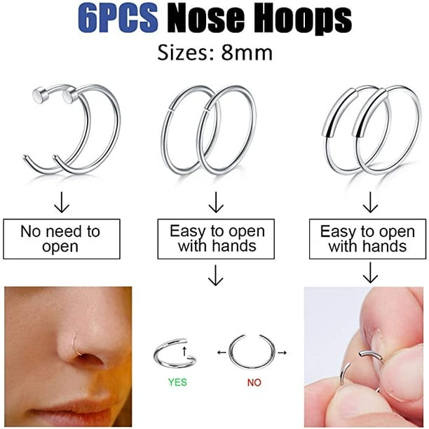 Nose hoop with jewel outlet