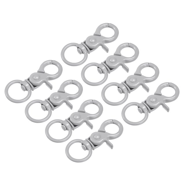 Cierres Giratorios de Seguridad Unique Bargains 44mm Colorido Garra para Llaves Gris 8uds