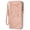 Pink, variant on Wallet for Women Clutch Double Zip Around Credit Card Holder Leather Women's Wallet Large Capacity