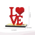 thumbnail image 4 of Micro balody Lover Series Block Set Red Heart Rose Love Word Model Building Brick Toy For Couple Valentine Day Gift Q0624, 4 of 5