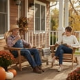 thumbnail image 6 of Adirondack Chairs Set of 2, Folding Patio Chairs, Outdoor Wood Chairs&nbsp;Hemlock Wood Construction, Pre-Assembled Backrest For Easy Setup, Space-Saving Folding Design, For Porch Or Poolside, 6 of 10