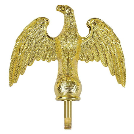 YesHom Handcrafted Gold Eagle Finial Flagpole Plastic Top for 16'/20'/25' Telescopic Outdoor Yard Garden Flag Pole