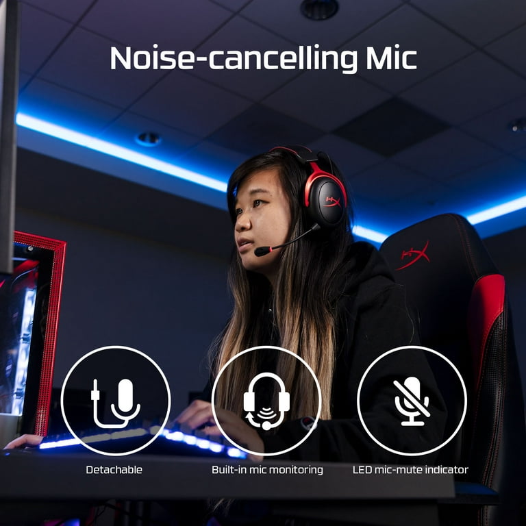  HyperX Cloud II Wireless - Gaming Headset for PC, PS4, Switch,  Long Lasting Battery Up to 30 Hours, 7.1 Surround Sound, Memory Foam,  Detachable Noise Cancelling Microphone w/Mic Monitoring (Renewed) : Video  Games