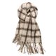 thumbnail image 4 of Bufanda de invierno cálida para mujer, tipo chal grande, ideal para clima frío. Bufanda larga de punto grueso a cuadros marrón y negro. Manta tipo bufanda con flecos, suave y ligera, unisex., 4 of 4