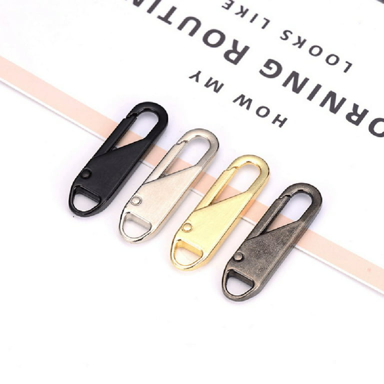 Zipper Pull Tab Replacement Luggage Backpack Zippers Extender Metal Tag  Handle Mender Fixer Repair for Suitcase, Bag