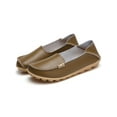thumbnail image 3 of Fangasis Womens Casual Shoes Fashion Loafers Slip On Flats Driving Lightweight Nurse Shoe Khaki 8, 3 of 5