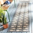 thumbnail image 2 of SAFAVIEH Courtyard Tranter Fishes Indoor/Outdoor Runner Rug, Grey/Beige, 2'3" x 8', 2 of 10