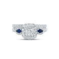 thumbnail image 2 of 14kt White Gold Round Diamond Bridal Wedding Ring Band Set 7/8 Cttw, 2 of 4