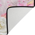 thumbnail image 4 of GZHJMY White Roses Floral Pink Flowers Butterfly Area Rug 2x3 Soft Rugs Indoor Comfort Floor&nbsp;Carpet, Nursery Rugs Non-Slip Rectangle Mat for Living Room Entryway Bedroom Dormitory Carpet Runner, 4 of 7