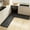 Black, variant on L-Shaped Kitchen Rug | Non-Slip Corner Carpet Mat | Machine Washable & Water Absorbent | Memory Foam & Velvet Fleece | 47.2x29.5 Inches | 1-Pack