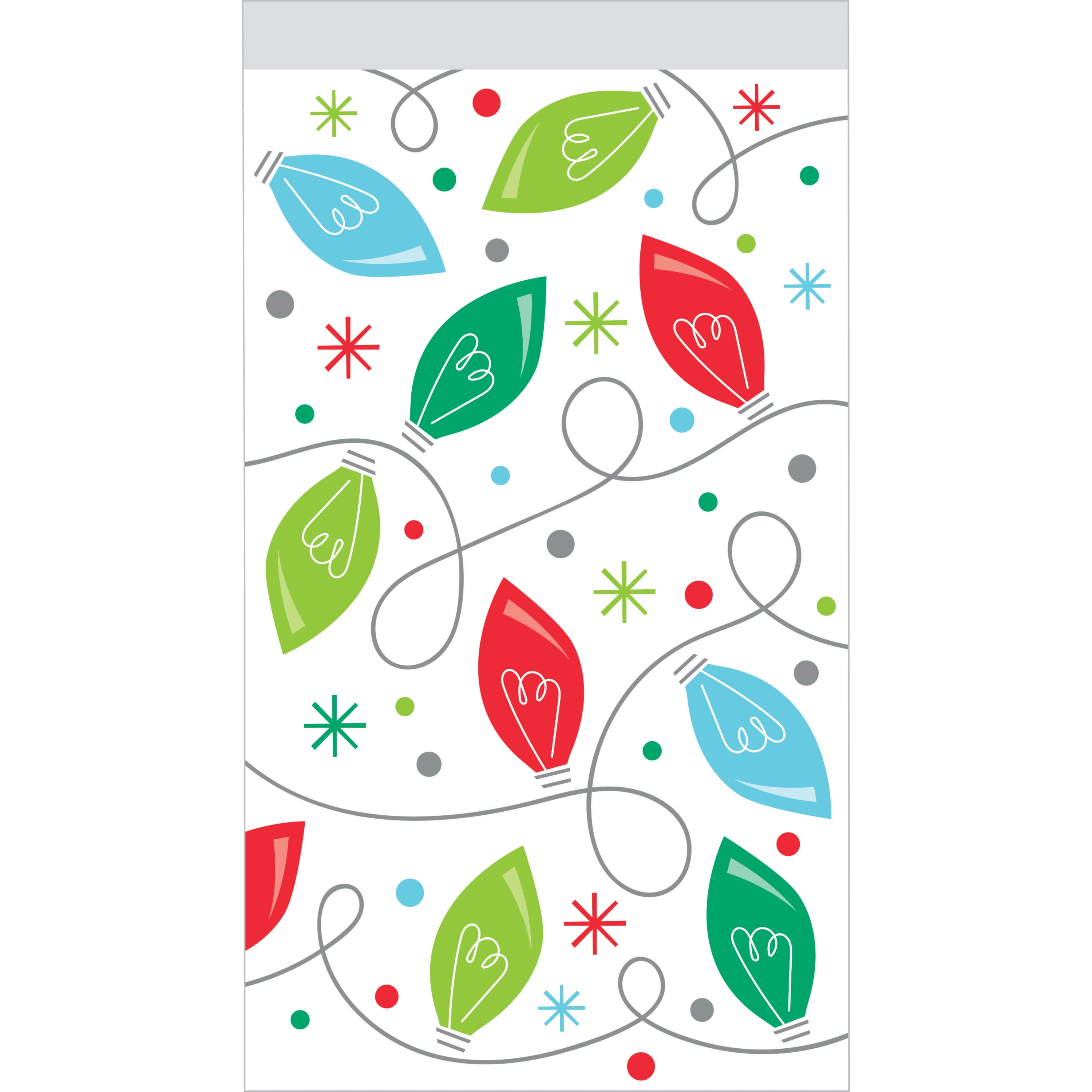 Holiday Lights Favor Bags 48 Count for 48 Guests